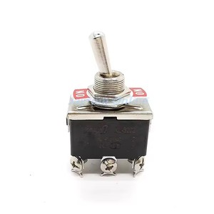 Interruptor de palanca de 6 pines y 2 posiciones, interruptor de bloqueo con tornillo ON ON, <span class=keywords><strong>contactos</strong></span> plateados, 16A/250VAC - Product Image 1