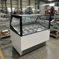 Vitrine Réfrigérée SWENZA pour Crèmes Glacées - Comptoir de Présentation pour Magasin de Desserts