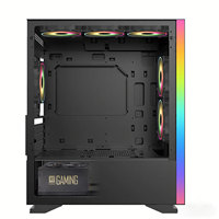 Boîtier d'ordinateur en gros, boîtier de jeu PC MATX, boîtier de serveur CPU pour ordinateur de bureau avec verre trempé