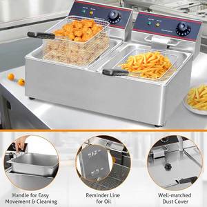 Catering Equipment Electric KFC Deep <strong>Chips</strong> <strong>Fryer</strong> Machine Double Tank Chicken <strong>Fryer</strong> for Hotels and Home Use New Condition - Product Image 3