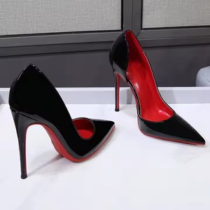 Sexy 7cm 9cm singolo flirt nero rosso Sole lavoro da donna lusso ufficio tacchi alti nuovi modelli 2025 <span class=keywords><strong>scarpe</strong></span> da letto <span class=keywords><strong>con</strong></span> tacco a spillo - Product Image 1