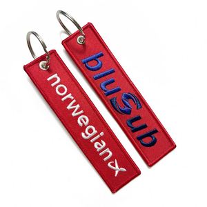 Wholesale Custom Aircraft Aviation Woven Fabric Personalized Remove Before You Fly Embroidered Key Chain <b>Rings</b> - Product Image 4