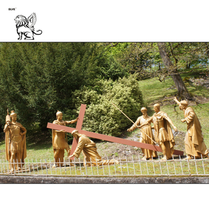 Décoration extérieure, sculpture religieuse en métal pour jardin, Jésus souffre, les 14 stations du chemin de croix, statue en bronze à vendre - Product Image 4