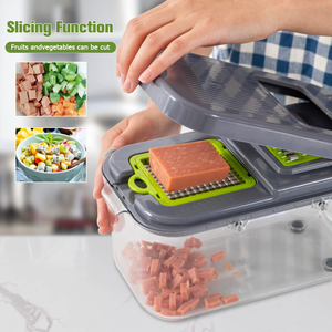 Household Kitchen Manual <b>Vegetable</b> Cutter Handle Multi-functional Storm <b>Vegetable</b> <b>Chopper</b> Stainless Steel Blades Eco-Friendly - Product Image 3