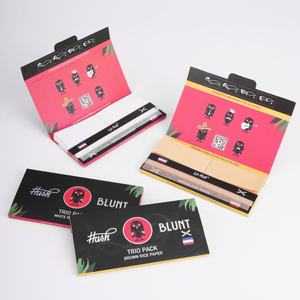 Carnet de papier à rouler avec logo personnalisé imprimé, fermeture basique, OEM, gomme arabique naturelle, filtre non blanchi pour fumer - Product Image 6