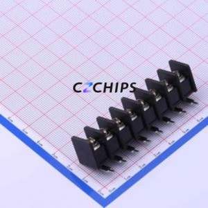 DBT30R-8.25-8P-BK-P Barrier Terminal Block Bent Lead Through Hole,P=8.25mm Connector Two Sides 8.25mm 1x8P Right Angle Pin - Product Image 1