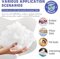 Remplissage en fibre de 1500g pour l'artisanat, remplissage en fibre de polyester, fibre de remplissage de résilience pour oreiller de rembourrage et maison