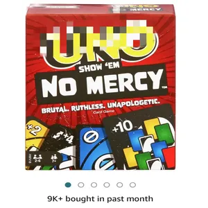 Un no Mercy Card Game Poker Card Board Game One Pieced Toy4 Super Marios Family Party Playing Game Deck Paper PrintiToy For K