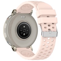 Bracelet de sport respirant de 20 mm avec trous, bracelet de remplacement pour Amazfit Active 3, bracelet de montre en silicone de couleur unie de qualité supérieure