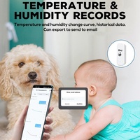 Capteur de température et d'humidité WiFi, hygromètre intelligent, thermomètre, moniteur à distance via application, alarme antivol pour maison intelligente Alexa