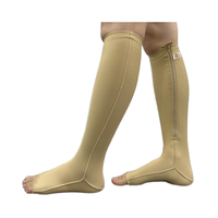 Chaussettes de compression respirantes en spandex tricoté, longueur genou, pour femmes, soulagement des varices, amélioration de la circulation, soutien des veines, usage quotidien