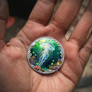 Grosir favorit kolektor Global 1 oz .999 medali tembaga murni berlapis perak Relief tinggi warna-warni koin tembaga massal - Product Image 3