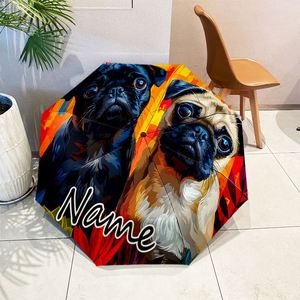 1 Parapluie Personnalisé avec Noms de Couple et Portrait d'Animal de Compagnie, Impression UV, Sans Minimum de Commande, Cadeau Idéal - Product Image 2