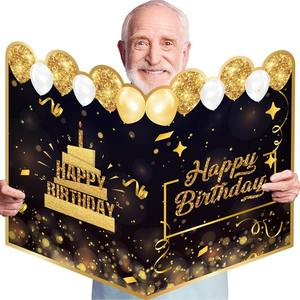 Grand livre d'or de fête d'anniversaire et <span class=keywords><strong>carte</strong></span> de vœux de décorations avec fournitures en papier et cadeaux - Product Image 3