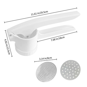 Écrase-purée de pommes de terre avec disques interchangeables, en acier inoxydable, pour une purée moelleuse, robuste - Product Image 5