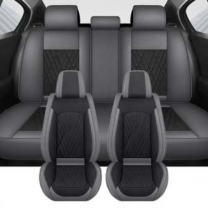 Housses de siège de voiture en cuir respirant, ensemble complet de 5 places, universelles, protection contre toutes les intempéries, accessoire, ensemble complet de 5 places, respirant - Product Image 4