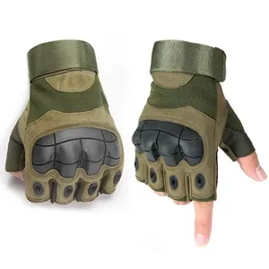 Hard Knuckle Fingerless <b>for</b> <b>Men</b>, Motorcycle, Bike, Shooting, Hunting & Paintball, Outdoor Protective Gear - Product Image 2