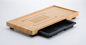Nouvelle Arrivée : Plateau à Thé Créatif Personnalisé en Bois et Bambou, Style Moyen-Orient, avec Infuseur, pour la Maison, le Bureau, les Salons de Thé et les Hôtels - Product Image 3