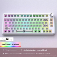 Kit de Teclado Mecánico HJSDZHI YG75 de 80 Teclas, 75%, Tri-Modo, con Interruptores Intercambiables en Caliente, RGB, 4000mAh, Perilla de Volumen, para Juegos, Oficina y Personalización