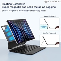 Keyboard Magic untuk iPad Air 11 Pro 11, untuk Air 10.9 inci, Permukaan Bercahaya dengan Tombol Sentuh Multi-Touch, Grosir OEM/ODM/Private Label