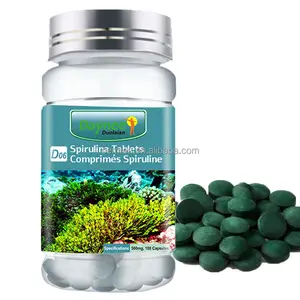 Organik Spirulina tabletler geliştirmek bağışıklık doğal Spirulina özü bitkisel takviyeler yosun Ppowder tabletler