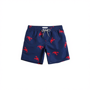 <b>Mens</b> Mid Swim <b>Trunks</b> Quick Dry Windproof Mesh Lining Pockets Comfortable Breathable Casual 100% Cotton Drawstring Closure OEM - Product Image 4