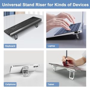 Portable Foldable Laptop Stand Computer <strong>Keyboard</strong> <strong>Riser</strong> with 2 Adjustable Angles, Self-Adhesive Invisible Notebook Stand for Desk - Product Image 6