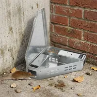 Piège à rats haute sensibilité en acier galvanisé avec couvercle solide, réutilisable, outil de lutte antiparasitaire pour souris et rats