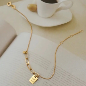 Mode de luxe AU750 pur véritable or 18 carats collier de chaîne à breloques en gage bijoux fins femmes dames femmes colliers - Product Image 2