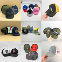 Casquettes de baseball ajustées avec patch en cuir brodé personnalisé, casquette de camionneur camouflage pour hommes, tendance, 6 panneaux, Richardson 168 112, cyclisme