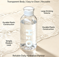 Bouteille d'eau en verre de qualité alimentaire avec couvercle, bouteille à boire en verre borosilicate transparent avec manchon en silicone, bouteille d'eau anti-fuite pour les voyages