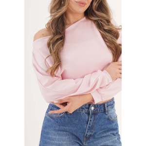 Blusa de Mujer al por Mayor, Bordada con Patrón Floral, Manga Murciélago, Rosa, Talla Única, Ajuste Holgado para Primavera, Verano, Otoño, Ropa de Oficina - Product Image 1