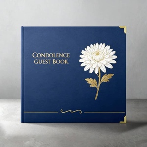 <span class=keywords><strong>Libro</strong></span> Commemorativo Personalizzabile 'Per Sempre nel Nostro <span class=keywords><strong>Cuore</strong></span>' in Tessuto Crema con Logo Serigrafato - Product Image 3