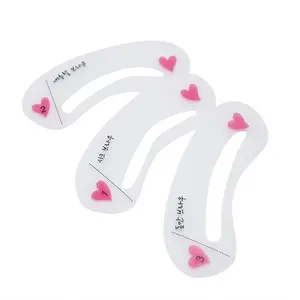 Reusable Eyebrow Stencils Makeup Card Tool Korean 3 Pcs Shape Stencil Ruler Template Sticker Tint Dye Brow Class Make Up Kit