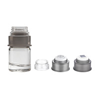 Flacon vide portable pour sérum et poudre lyophilisée avec logo personnalisé, stylo dermique à micro-aiguilles en silicone non invasif