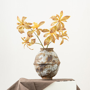 Stile cinese Wabi Sabi Sabi grande vaso in <span class=keywords><strong>ceramica</strong></span> di fascia alta per soggiorno decorazione di vaso ornamentale vaso di fiori - Product Image 4