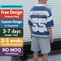 Pull Homme Personnalisé avec LOGO, OEM, Manches Courtes, Tricot Décontracté, Rayures Football, Polo en Maille, Haut Tricoté, Pull en Jersey pour Homme