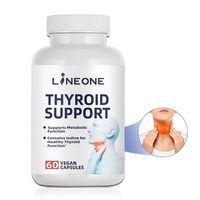 Complément alimentaire pour la thyroïde en capsules pour femmes et hommes adultes, sélénium, iode, zinc, B12, ashwagandha, L-tyrosine, soutient la santé hormonale