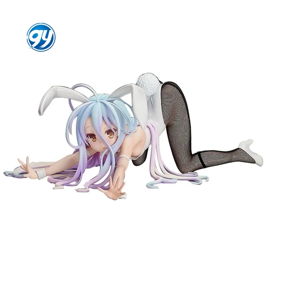 Figuras de 12CM Game No Life Shiro Cat Bunny Ver. Sexy Girls Anime Figura Negro Seda FREEing Figuras DE ACCIÓN Juguetes