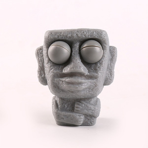 Stress Fidget Toys Green Vegetable Bug Eye 5D Eye caterpillar Popping Worm Squeeze Toys Funny Grass Worm Pinch Toy - Product Image 5