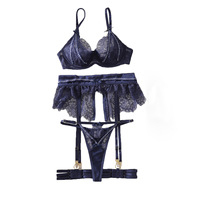 Lingerie de luxe sexy pour femmes, tenue intime élégante avec paillettes, lingerie féminine complète en dentelle, tenue sexy pour la Saint-Valentin, lingerie de femme