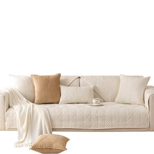 Coussin de canapé en peluche nordique, gaufré, couleur unie, respirant, housse de canapé modulaire, été 2022 - Product Image 2