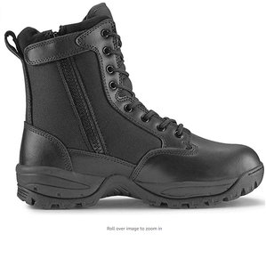 Bottes tactiques HBP02 pour hommes, 8 pouces, noires, imperméables, avec fermeture éclair latérale, pour le camping et le combat - Product Image 1