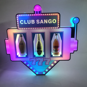 Soporte de Vino LED Acrílico <span class=keywords><strong>Iridiscente</strong></span> Personalizado para 3 Botellas, Glorificador de Botellas, Decoración para Bares y Discotecas - Product Image 4