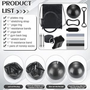 CZFIT - Juego de 8 Anillos de Pilates para Mujer, Antideslizantes, Equipo de Gimnasio y Yoga, Incluye Banda de Resistencia, Bolsa de Transporte y Accesorios de Pilates - Product Image 3