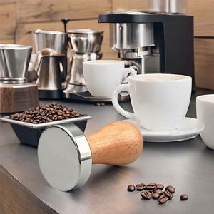 ที่กดกาแฟแบบฐานแบน ที่กดกาแฟแบบด้ามไม้ สำหรับบดกาแฟ - Product Image 5