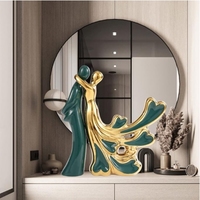 Statue d'amoureux en résine, art abstrait moderne, décoration de table de chevet, artisanat en résine pour la maison