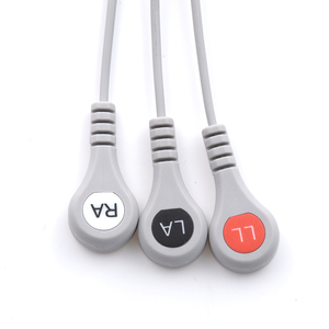 Eendelige <span class=keywords><strong>Ecg</strong></span> Kabel Met Leadwires <span class=keywords><strong>3</strong></span> <span class=keywords><strong>Leads</strong></span> Voor Bionet Bm3 Aha Standaard Snap Goede Kwaliteit - Product Image 3