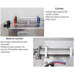 Máquina de Llenado de Líquidos HZPK para Jugo de Oliva, Agua, Envases de Vidrio de 10ml y 100ml, Cosméticos, Champú, Botellas, Máquina de Llenado por Pistón - Product Image 3