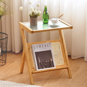 <b>Foldable</b> <b>Wooden</b> Coffee <b>Table</b> With Magazine Rack Storage For Living Room Sofa Side <b>Table</b> Minimalist Design Light Luxury Style - Product Image 2